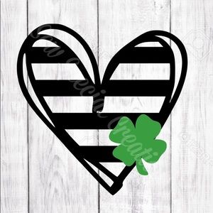 St party stripped heart shirt